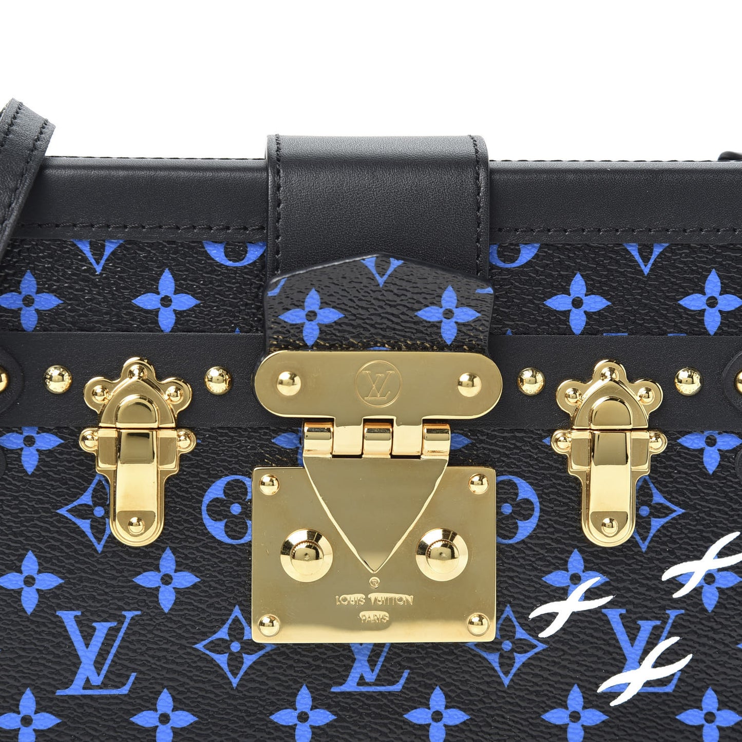 Monogram Petite Malle Blue Black
