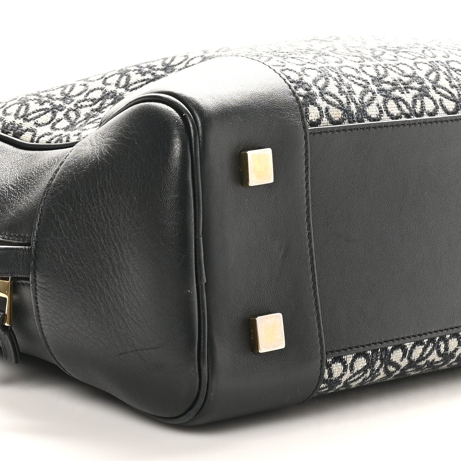 Loewe Jacquard Anagram Calfskin Amazona 28 Black Navy 8 of 10