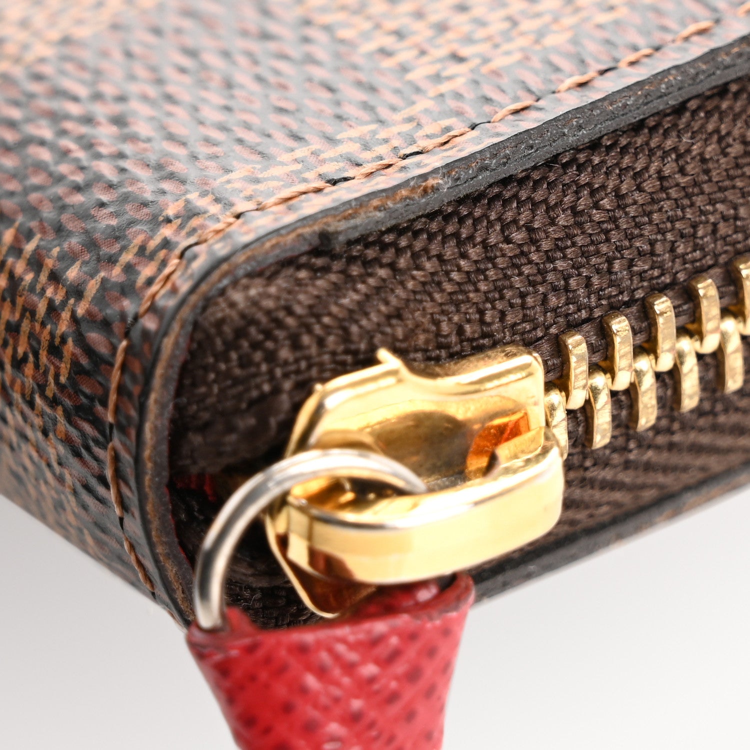 Louis Vuitton Damier Ebene Clemence Wallet Cherry 8 of 13