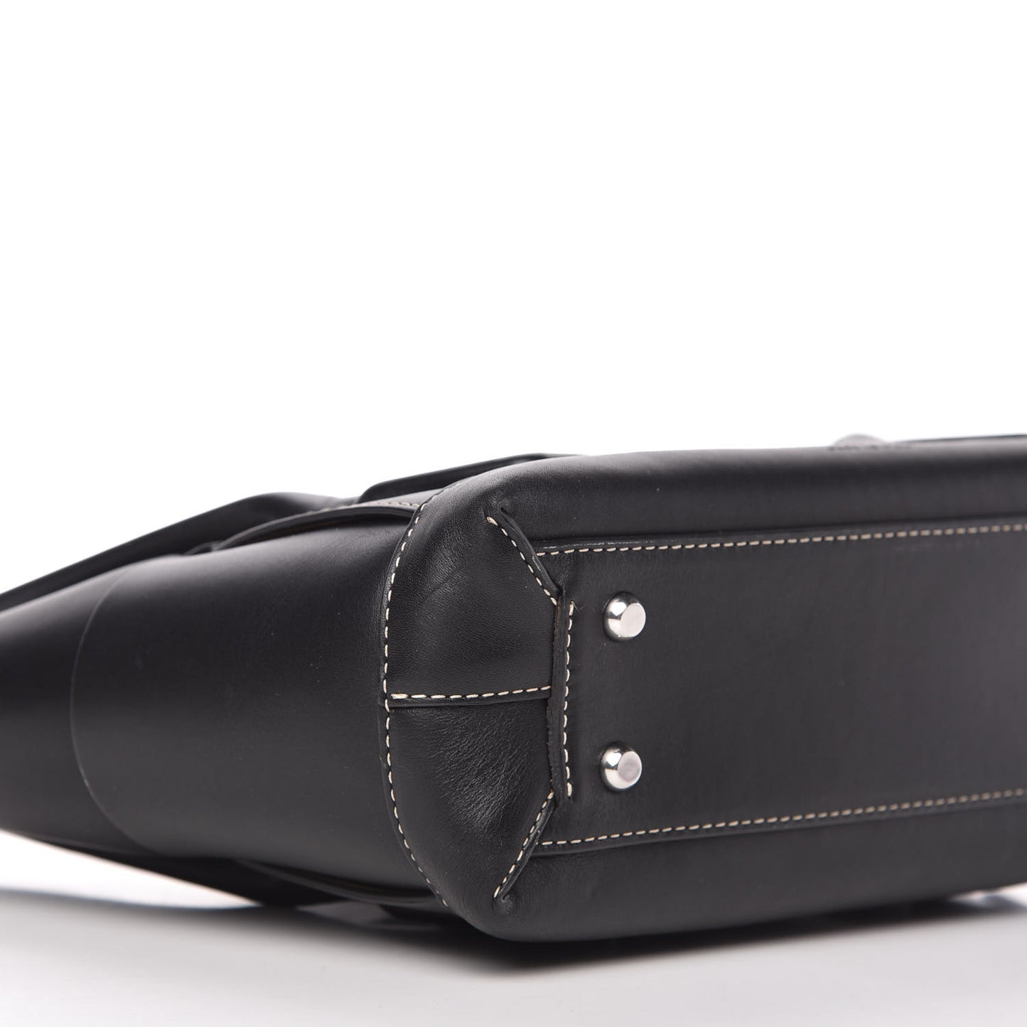 French Calfskin Maxi Intrecciato Small Arco Black