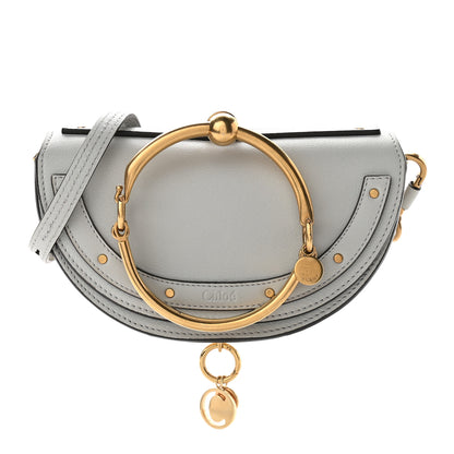 Chloe Calfskin Small Nile Bracelet Minaudiere Bag Motty Grey 1 of 10
