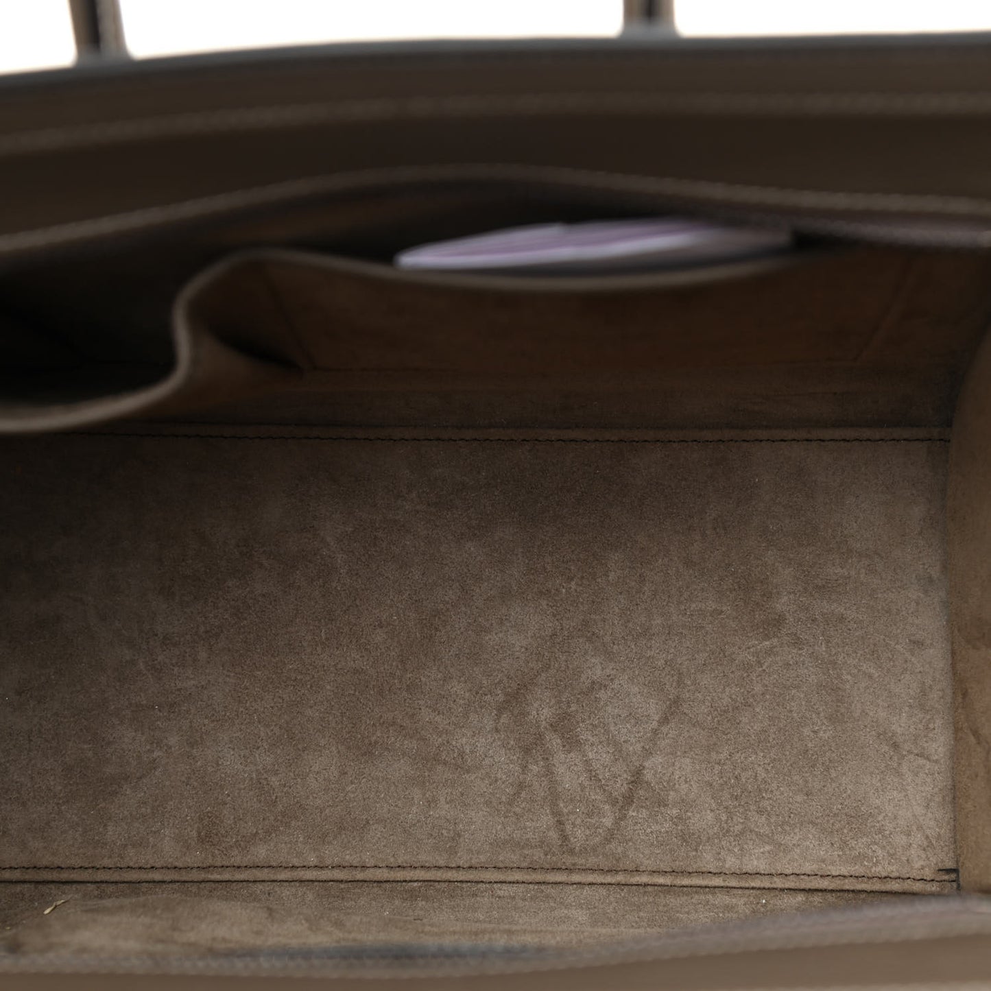 Drummed Calfskin Micro Luggage Souris