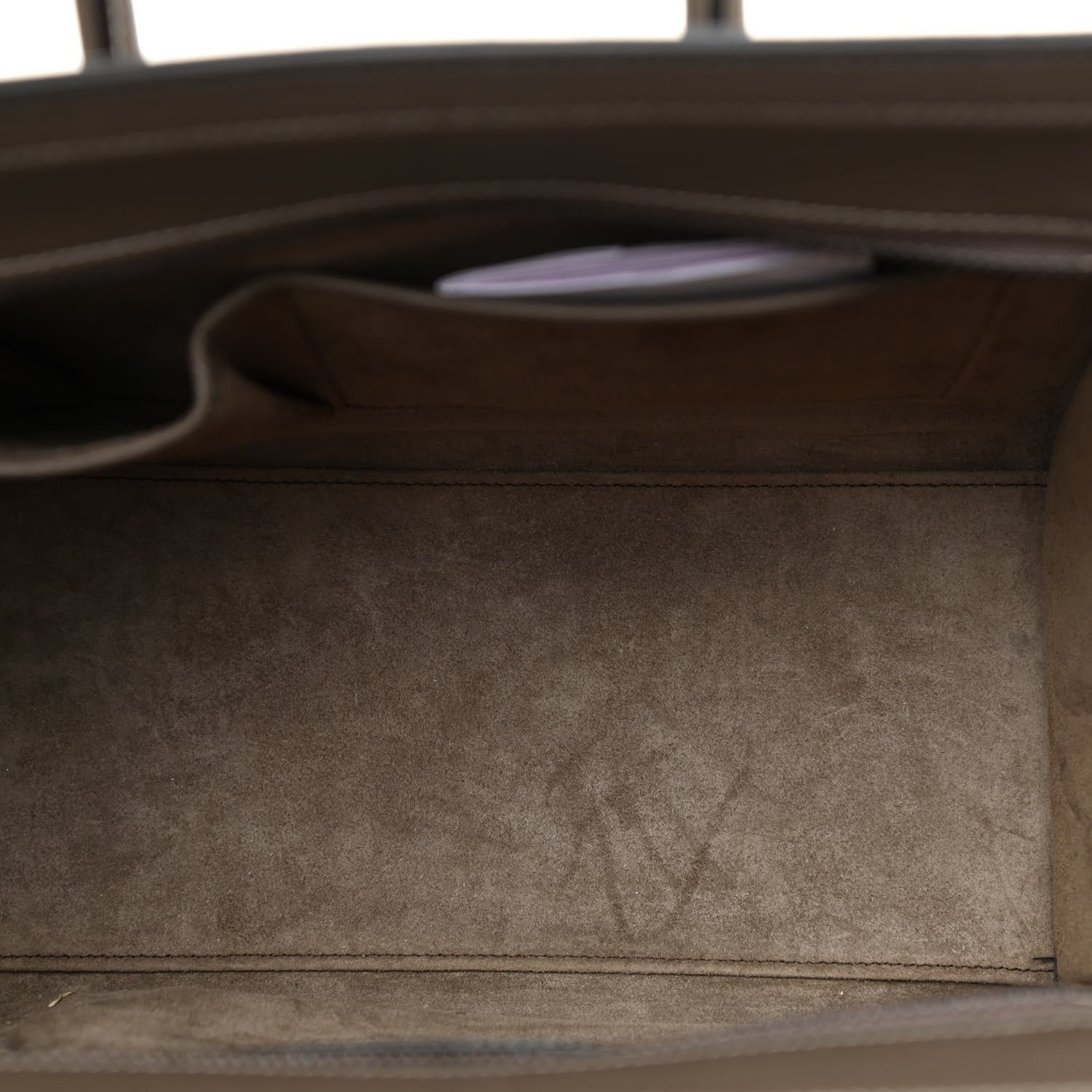 Celine Drummed Calfskin Micro Luggage Souris 5 of 9