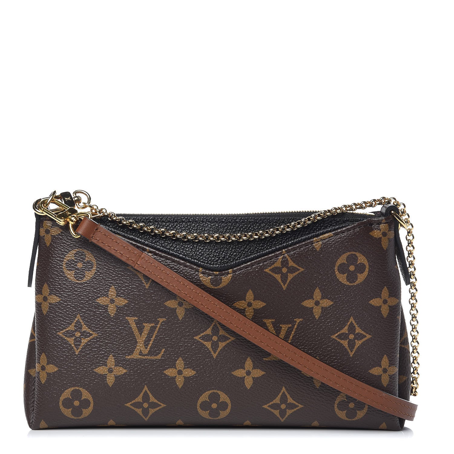 Louis Vuitton Monogram Pallas Clutch Black 1 of 10