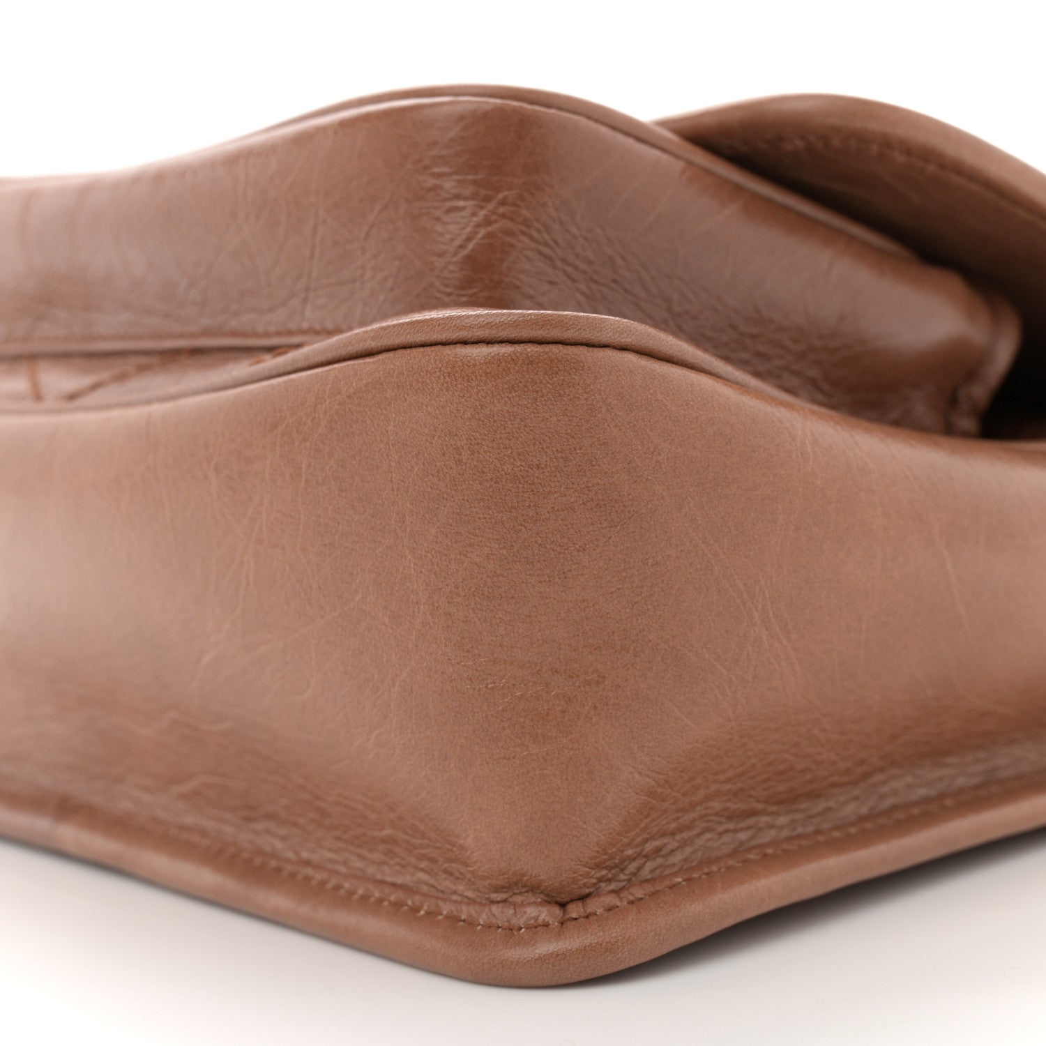 Saint Laurent Crinkled Calfskin Matelasse Monogram Baby Niki Chain Satchel  Light Caramel 10 of 10