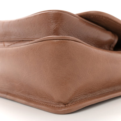 Saint Laurent Crinkled Calfskin Matelasse Monogram Baby Niki Chain Satchel  Light Caramel 10 of 10