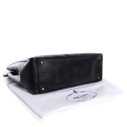 Prada Saffiano Lux Large Double Zip Tote Nero Black 4 of 9