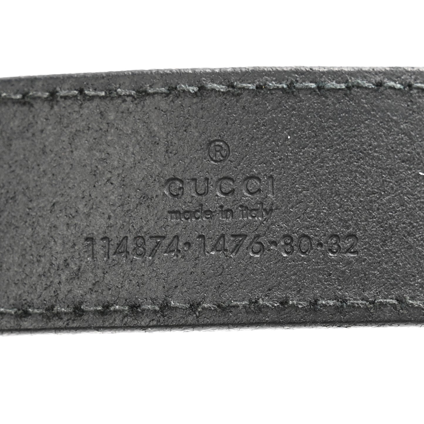 Calfskin Interlocking G Belt 80 32 Black