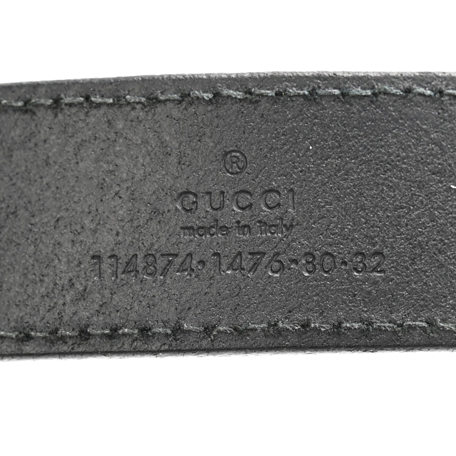 Gucci Calfskin Interlocking G Belt 80 32 Black 5 of 7