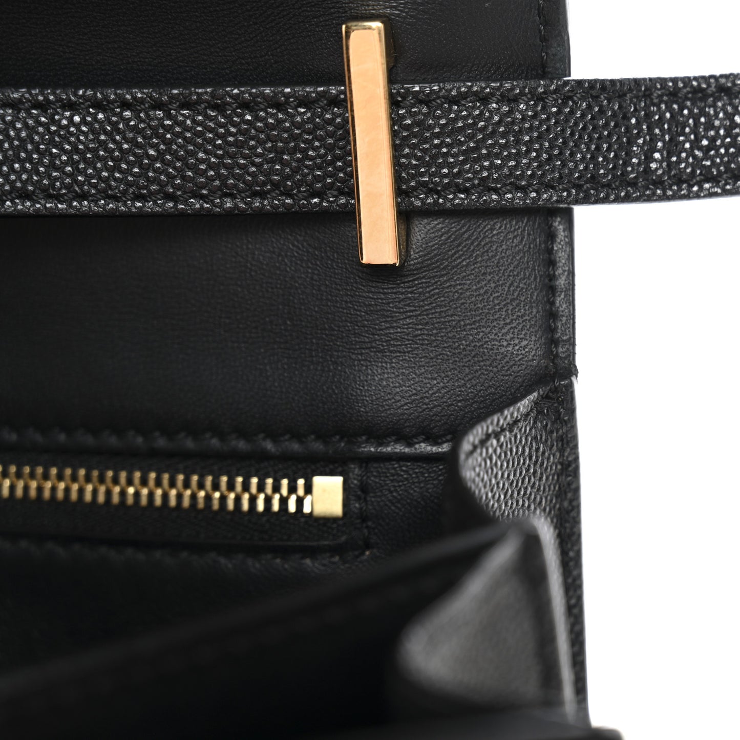 Grained Calfskin Small TB Bag Black