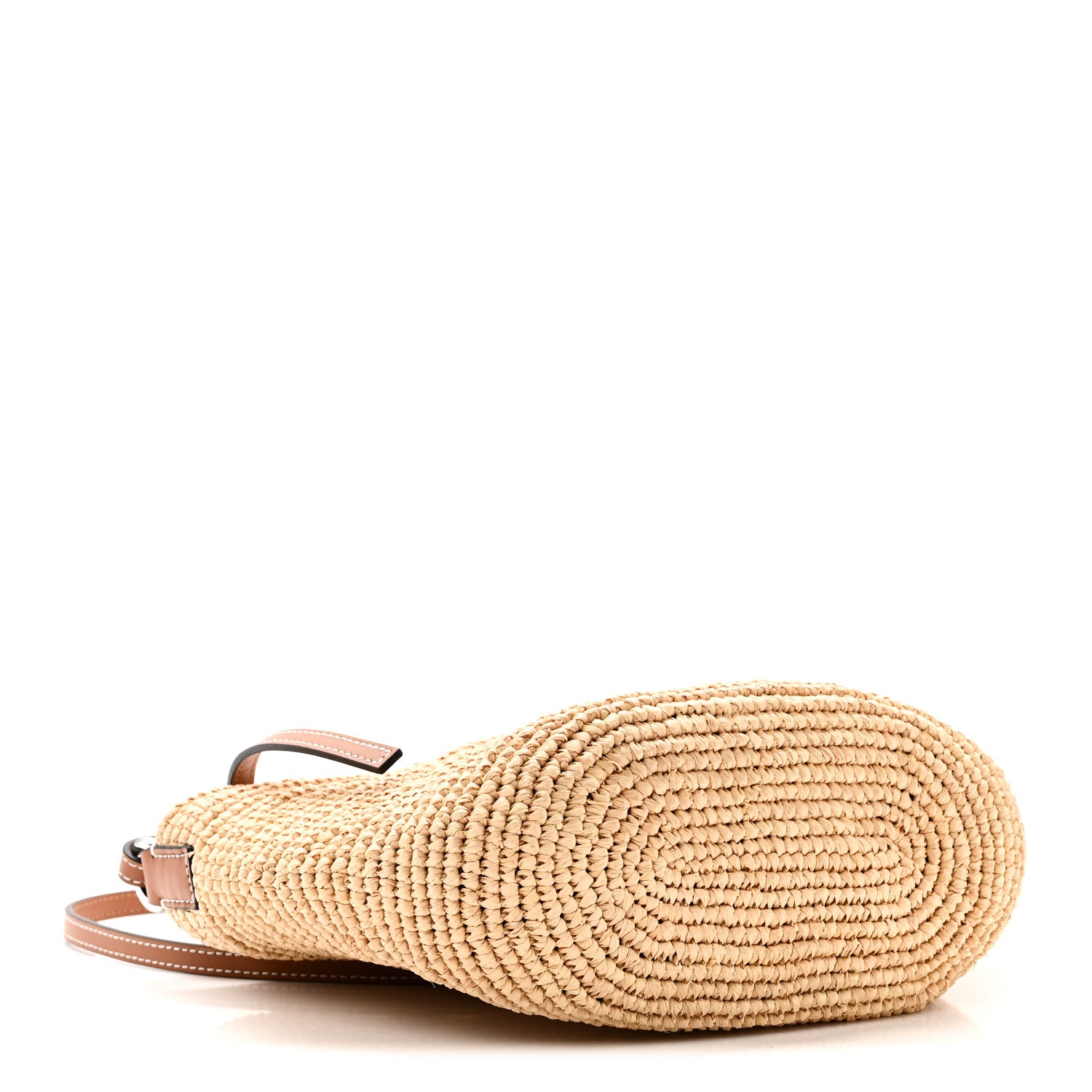 Loewe Calfskin Raffia Paulas Ibiza Pochette Bag Natural Tan 4 of 10