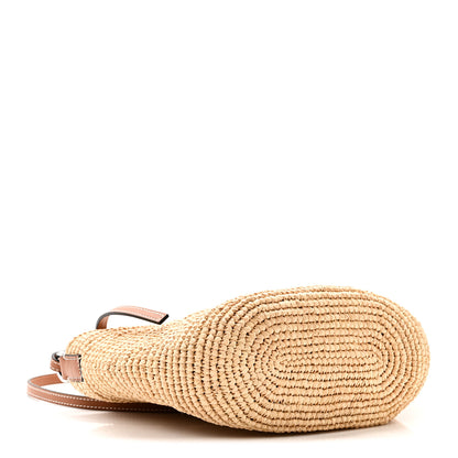 Loewe Calfskin Raffia Paulas Ibiza Pochette Bag Natural Tan 4 of 10