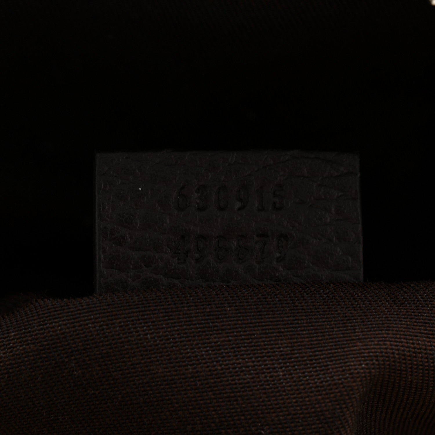 Gucci Monogram Dollar Calfskin Waist Pouch Beige Ebony Testa di Moro Marrone Scuro 7 of 10
