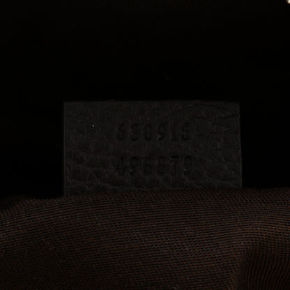 Gucci Monogram Dollar Calfskin Waist Pouch Beige Ebony Testa di Moro Marrone Scuro 7 of 10