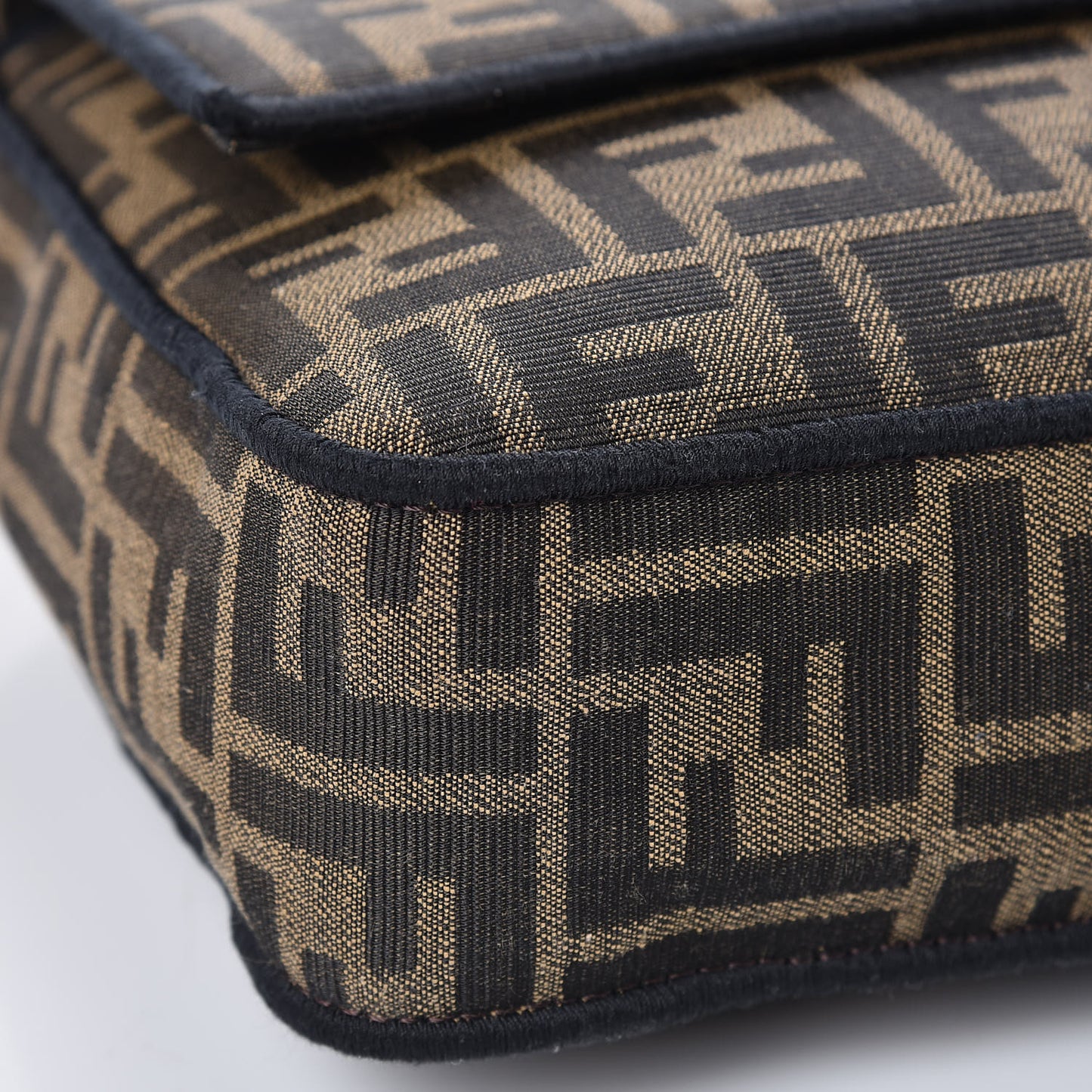 Fabric Jacquard FF 1974 Large Baguette Tobacco Moro Black