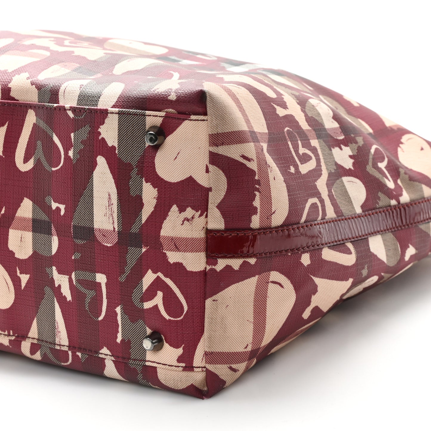 Nova Check Heart Tote Red