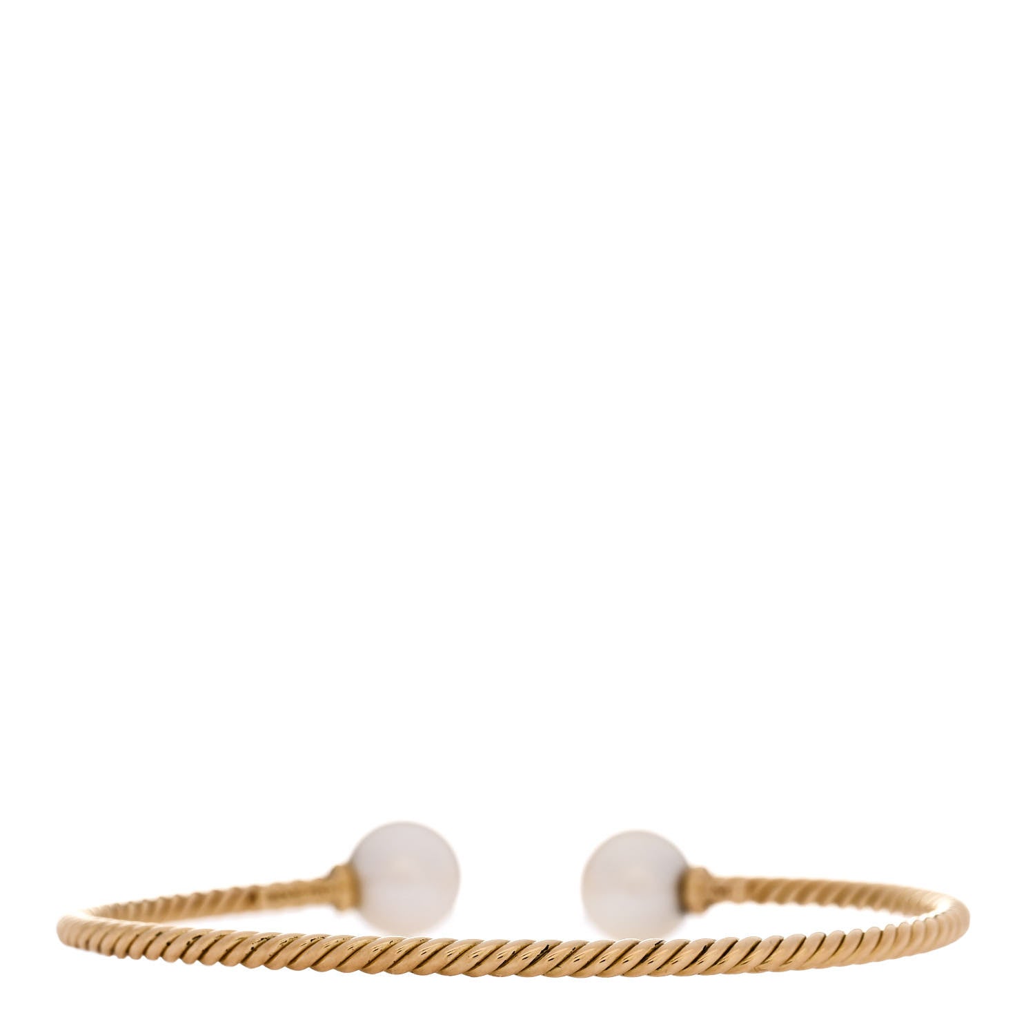 David Yurman 18K Yellow Gold Pearl 8.5mm Solari Bracelet 2 of 5