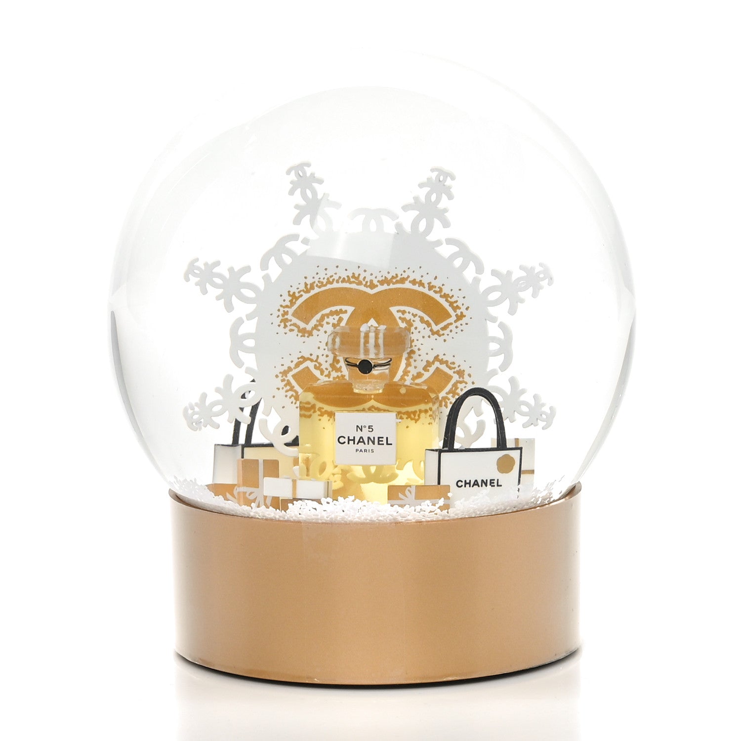 Chanel Glass N°5 Perfume Bottle Snow Globe 3 of 4