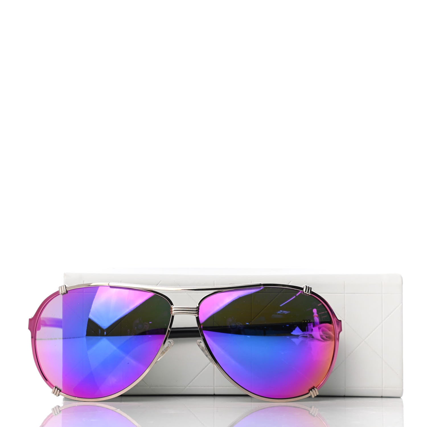 Christian Dior Metal Chicago 2 Aviator Sunglasses Purple 7 of 7