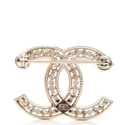 Chanel CC Small Brooch Light Gold 3 of 5
