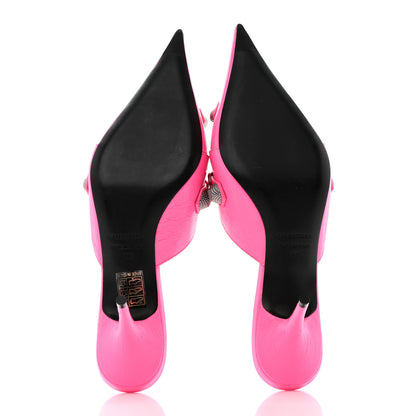 Balenciaga Agneau Arena Cagole 70mm Mules 38 Fluo Pink 5 of 8