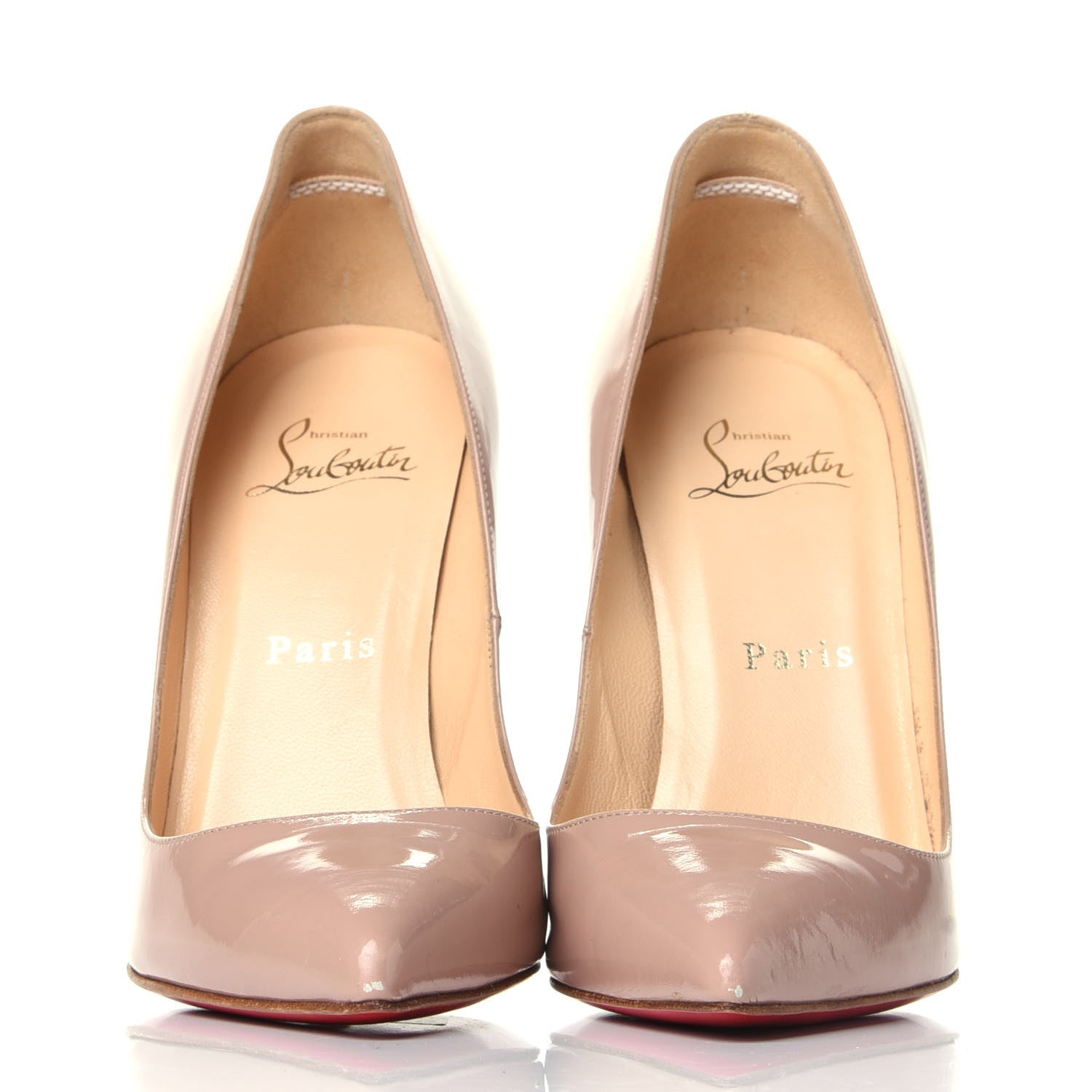 Christian Louboutin Patent Pigalle 120 Pumps 36 Nude 2 of 10