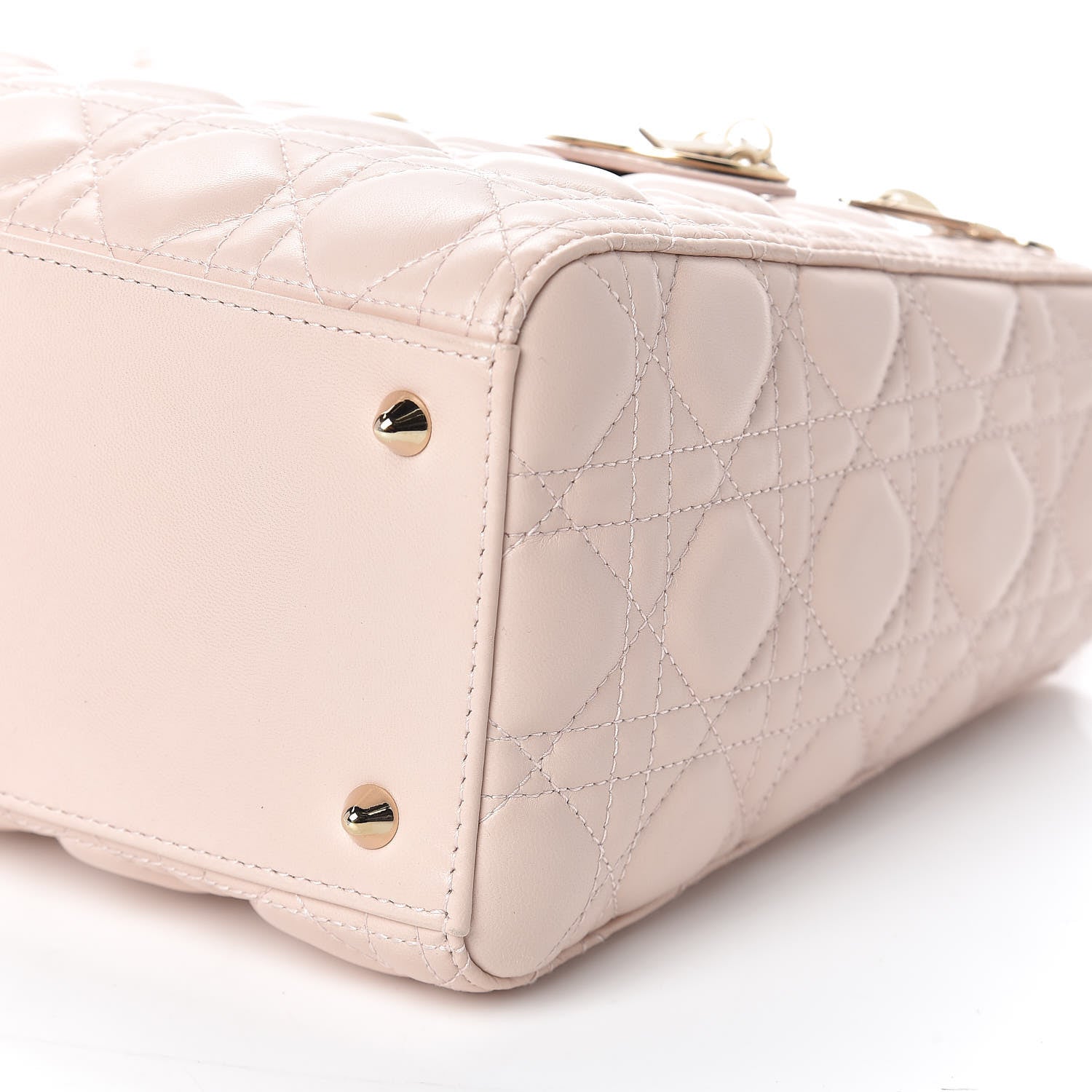 Christian Dior Lambskin Cannage Medium Lady Dior Light Pink 9 of 10