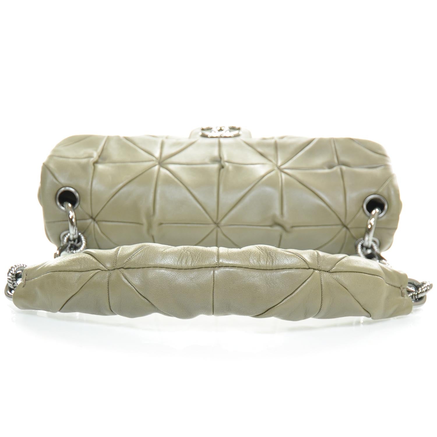 Chanel Calfskin Quilted Medium Origami Flap Khaki 5 of 10