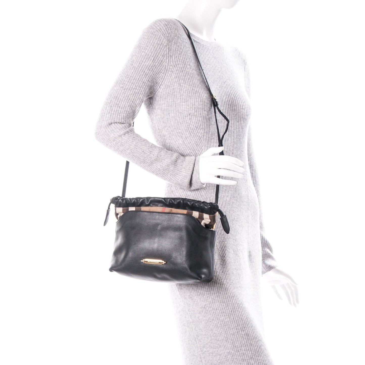 Calfskin House Check Little Crush Black