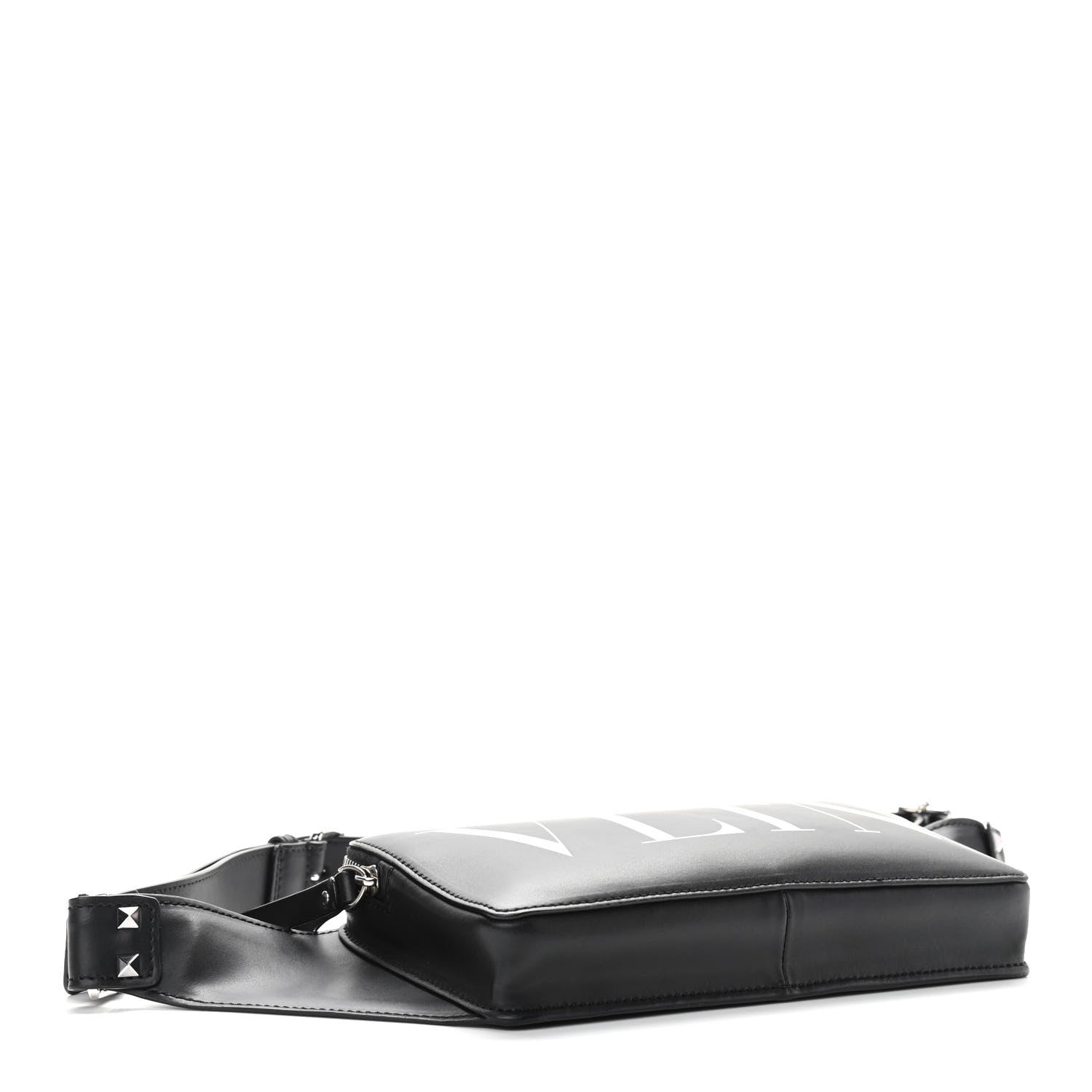 Valentino Garavani Calfskin VLTN Belt Bag Black White 3 of 8
