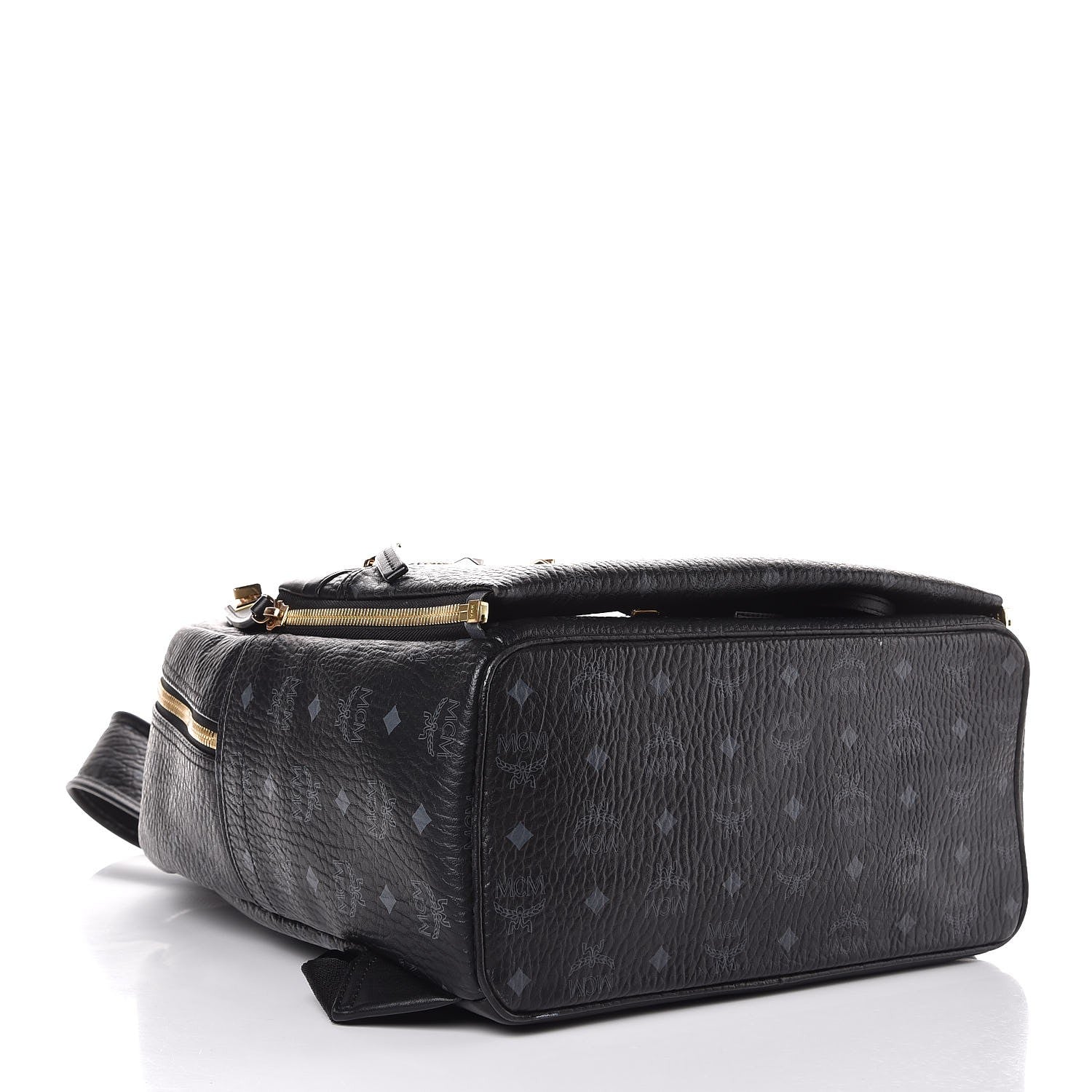 MCM Visetos Medium Studded Dual Stark Backpack Black 4 of 12