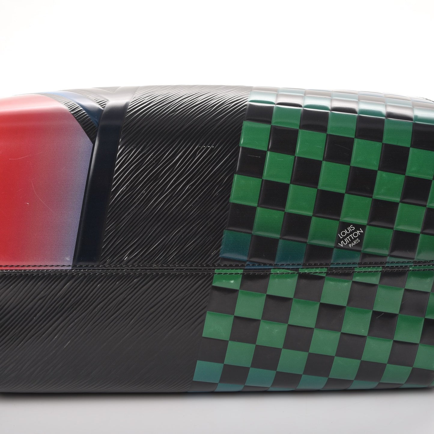 Epi Colored Monogram Damier Race Speedy Bandouliere 30 Black Rouge