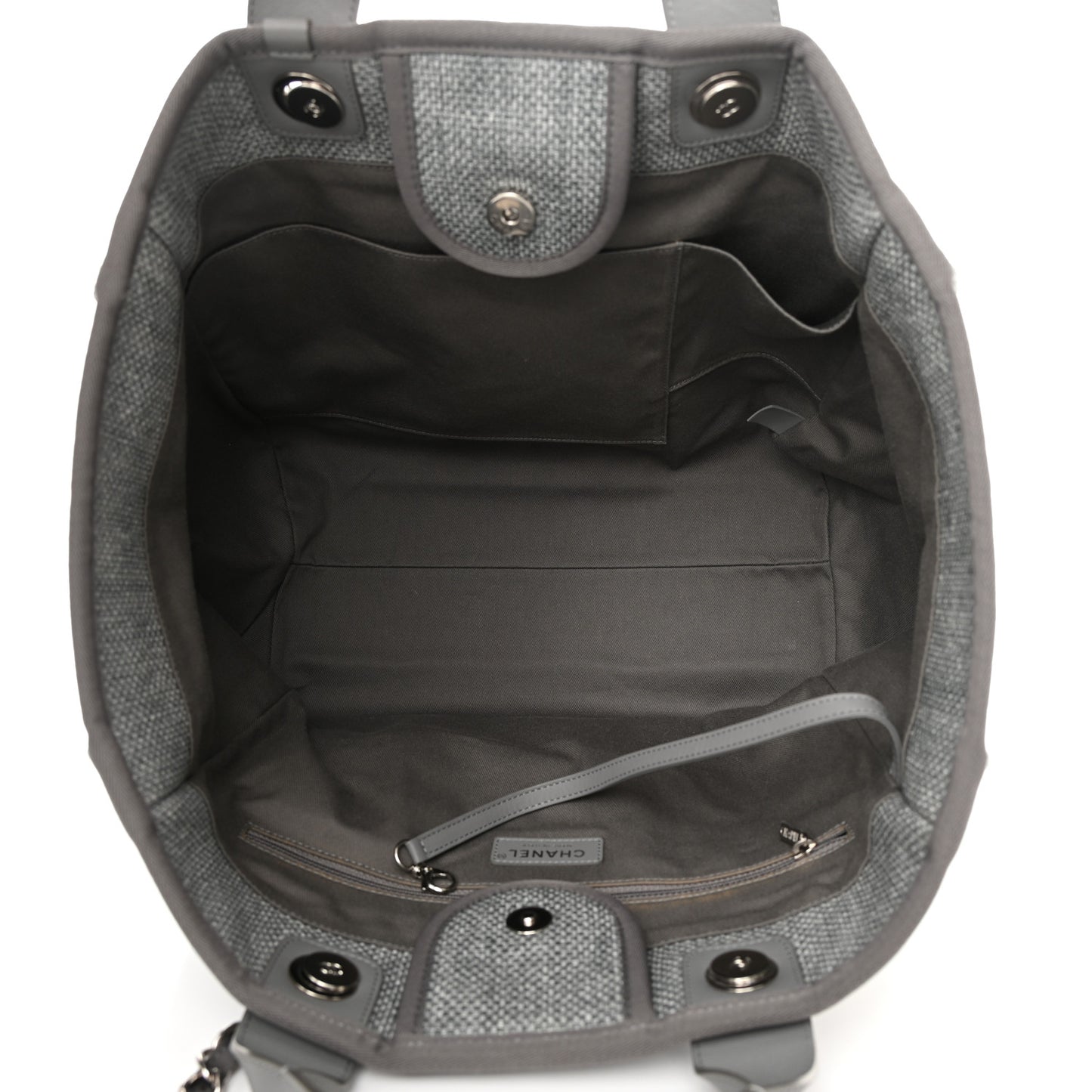 Canvas Large Deauville Tote Grey
