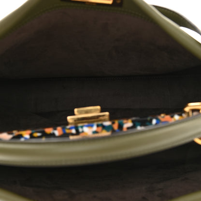 Fendi Vitello Seta Plexiglass Granite Large Peekaboo Iconic Satchel Equatore 5 of 10