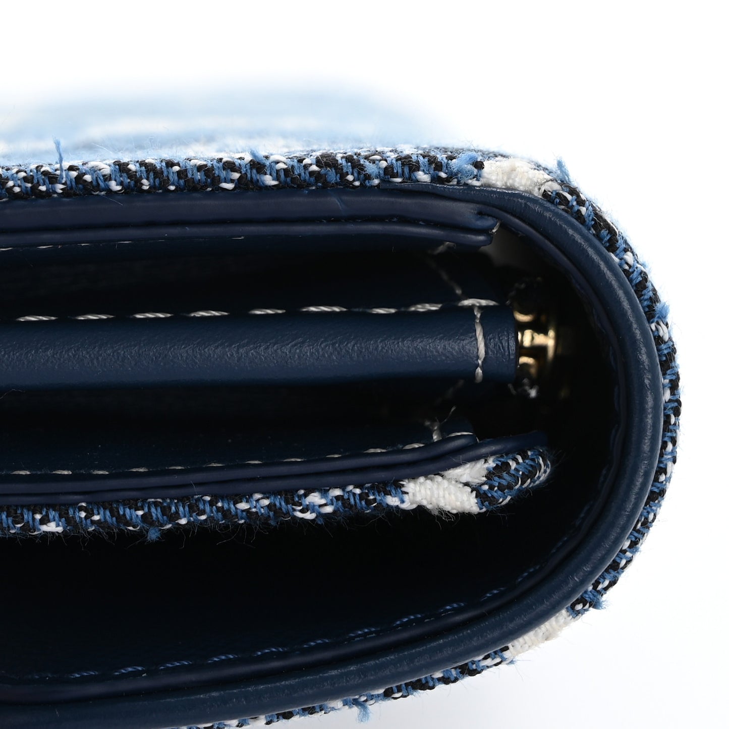 Monogram Jacquard Denim Sarah Wallet Bleu