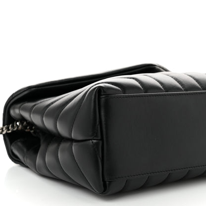 Saint Laurent Calfskin Y Quilted Monogram Small Loulou Chain Satchel Black 9 of 10