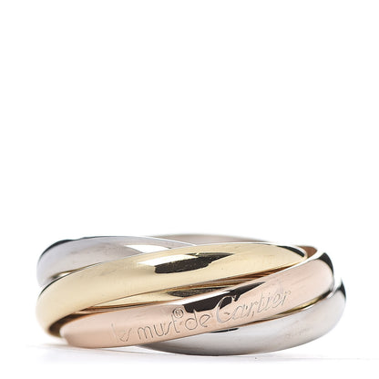 Cartier 18K Pink Yellow White Gold Five Band Les Must De Trinity Ring 49 5 1 of 4