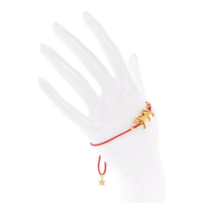 Christian Dior Cotton Tiger Diorelita Bracelet Red 2 of 5