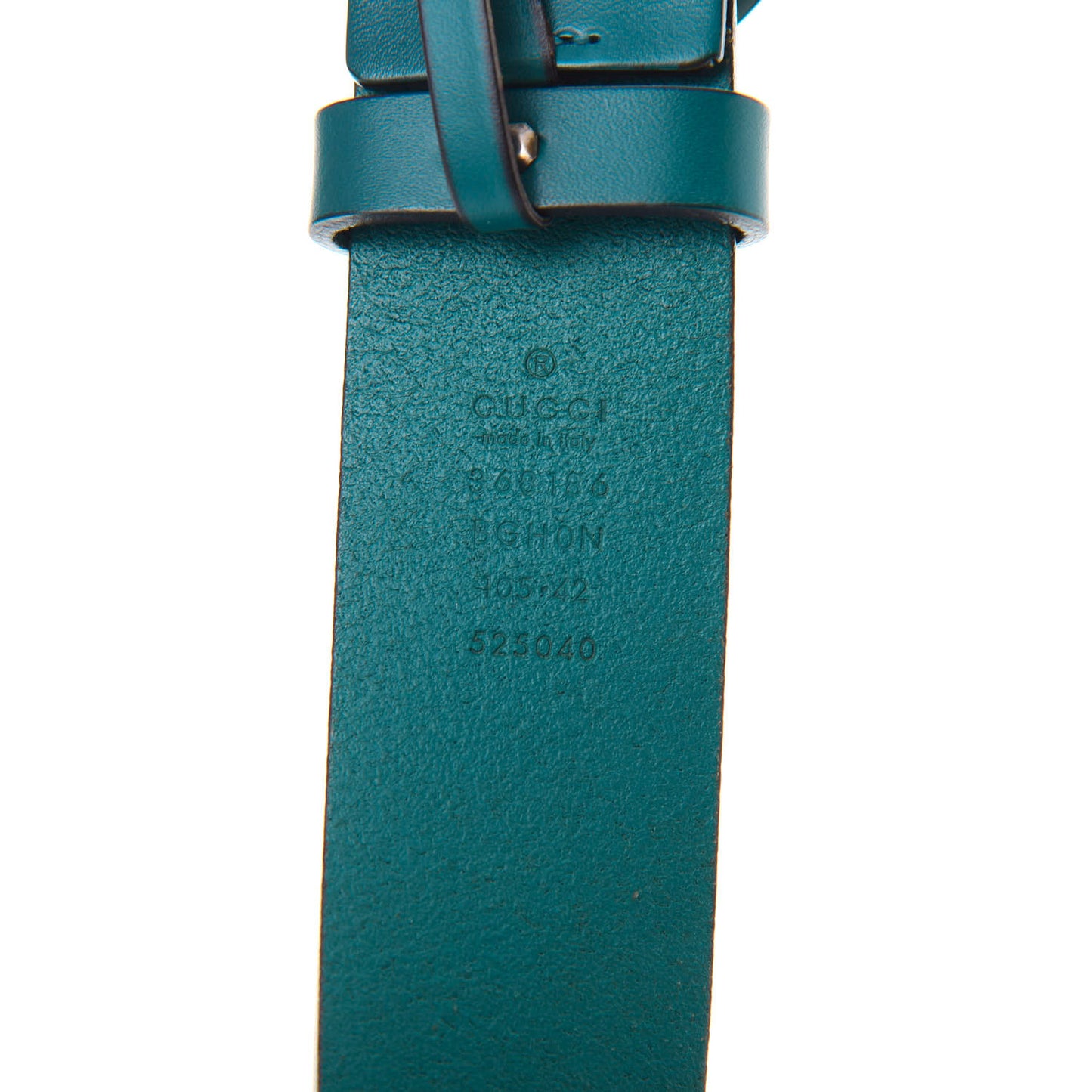 Calfskin Interlocking G Belt 105 42 Teal