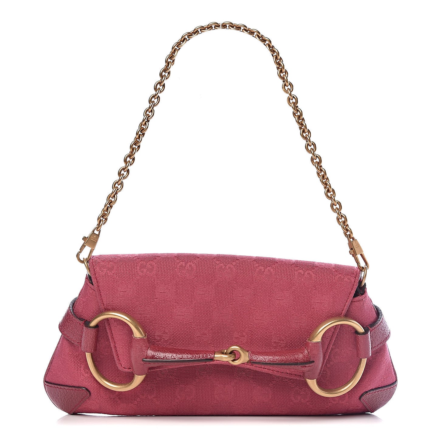 Monogram Horsebit Clutch Pink