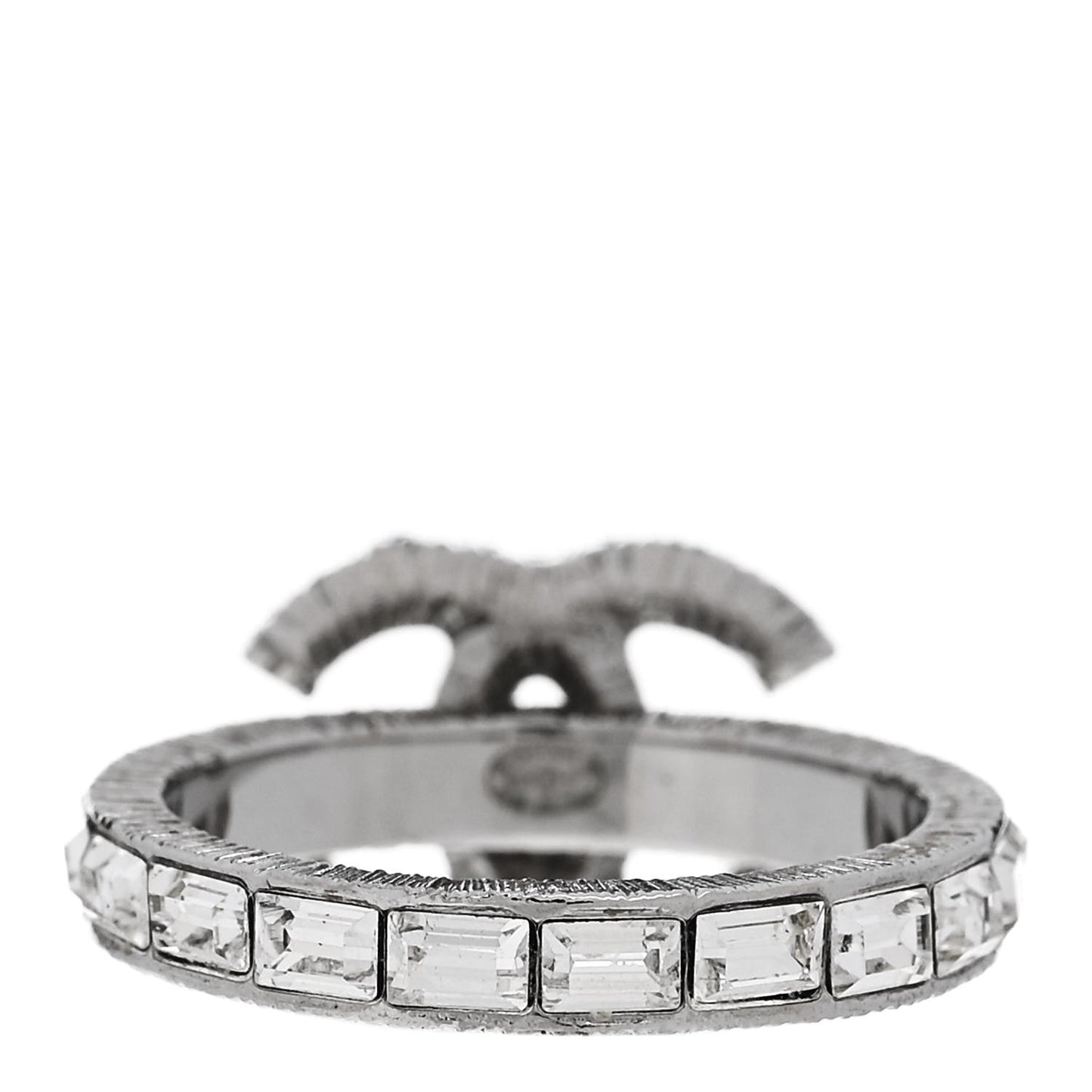 Crystal Baguette CC Ring 52 6 Silver