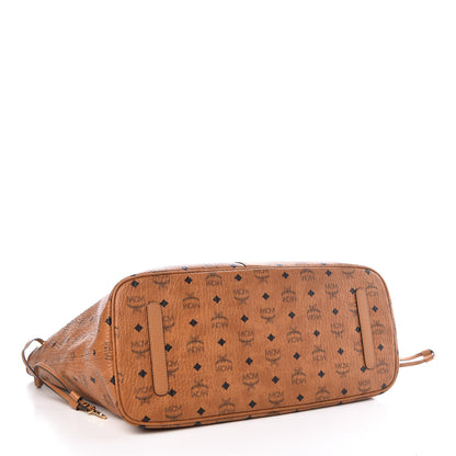MCM Visetos Large Liz Reversible Shopper Tote Cognac 8 of 14