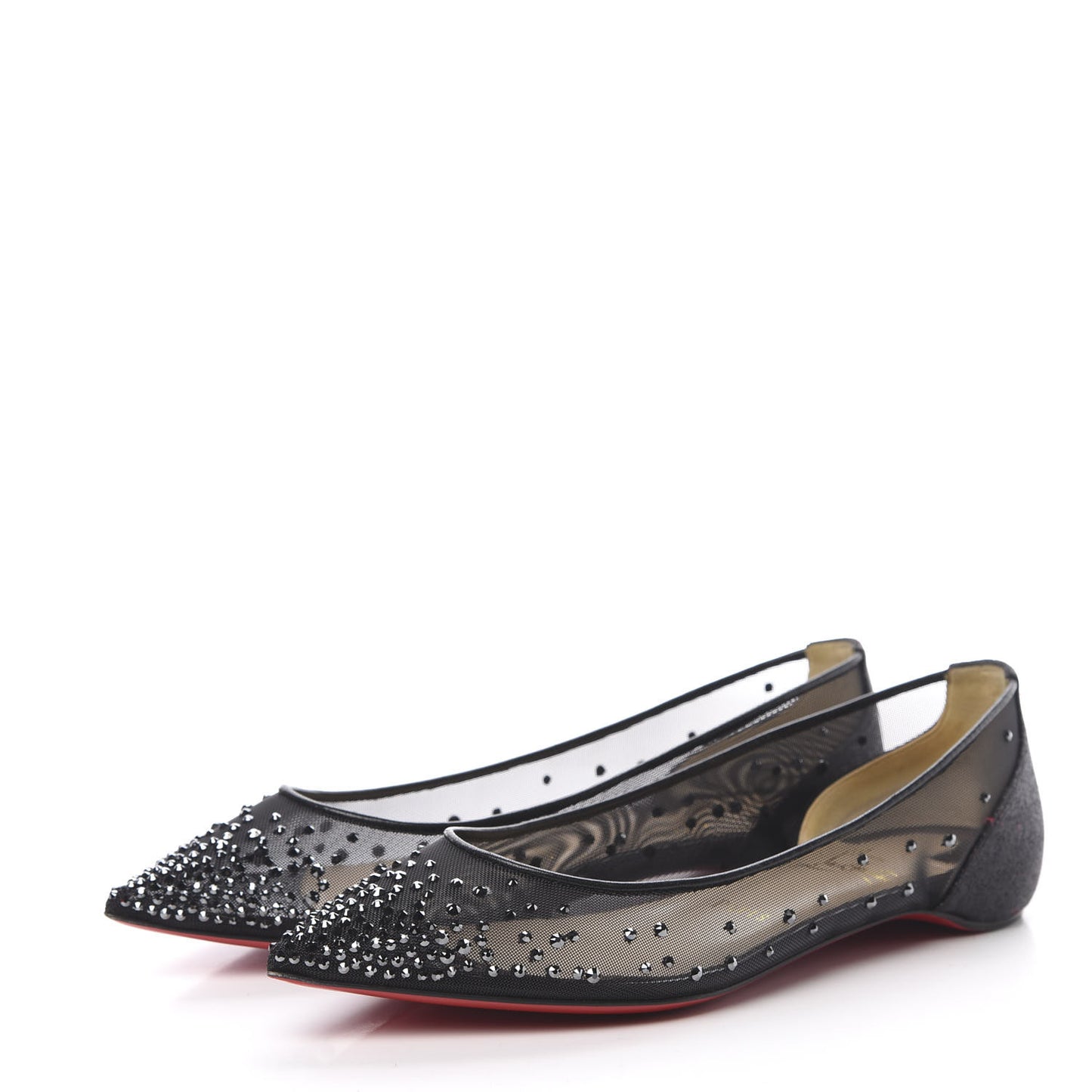 Crystal Strass Follies Flats 37.5 Black