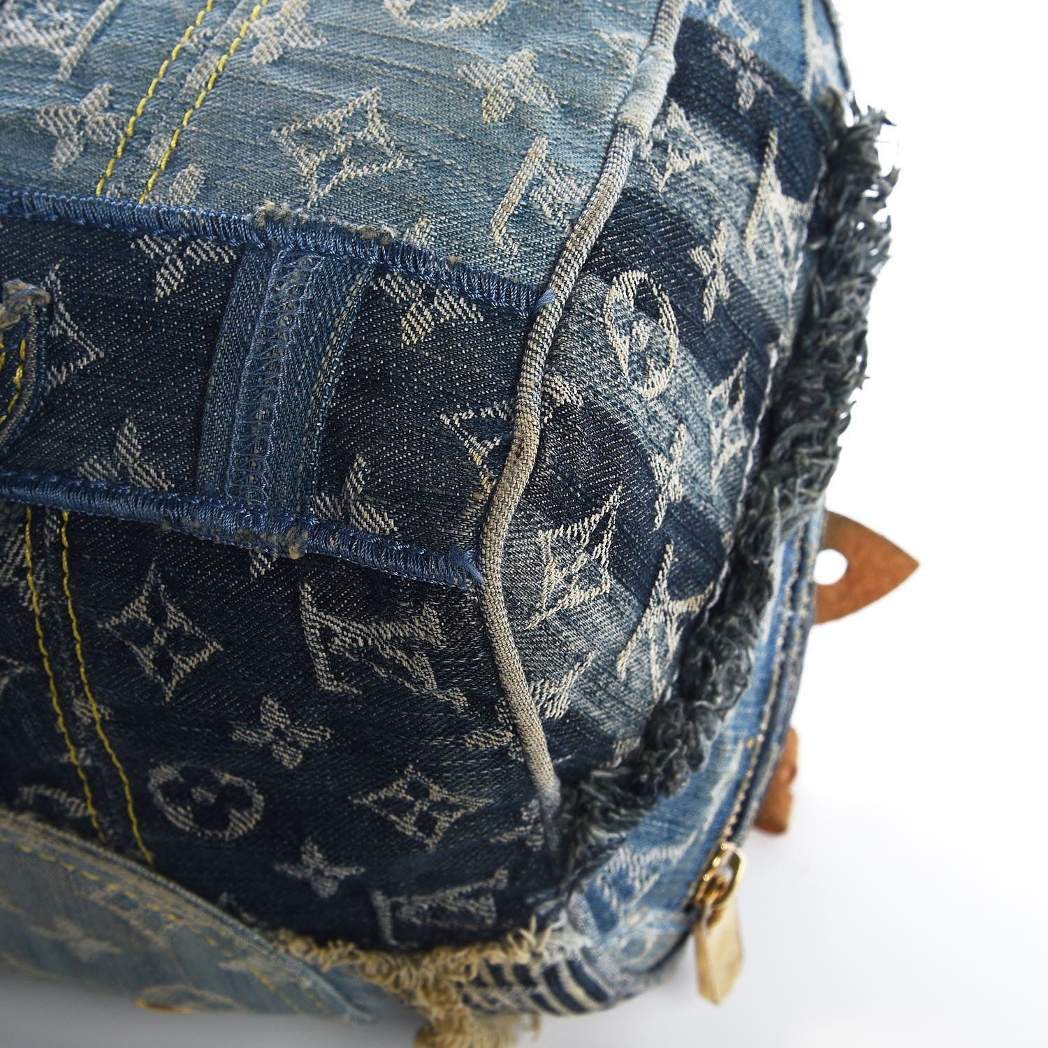 Louis Vuitton Denim Patchwork Speedy 30 Blue 15 of 17