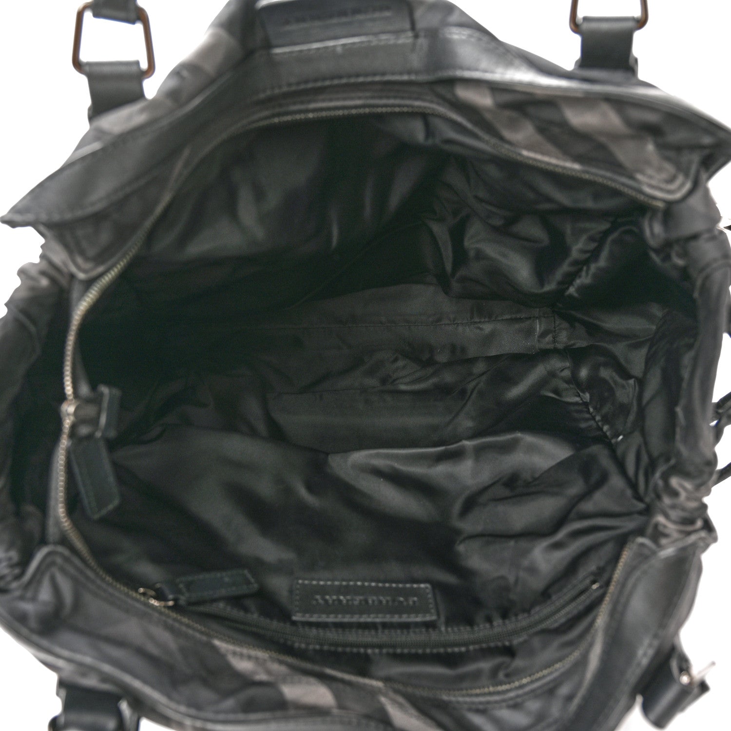 Burberry Nylon Check Small Buckleigh Packable Tote Charcoal 5 of 17