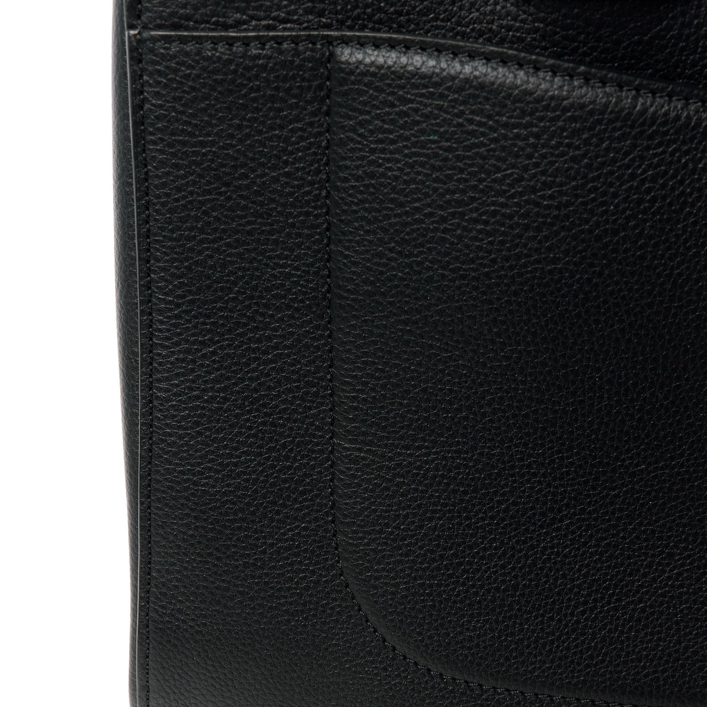 Grained Calfskin Medium Neo Executive Shopper Tote Black