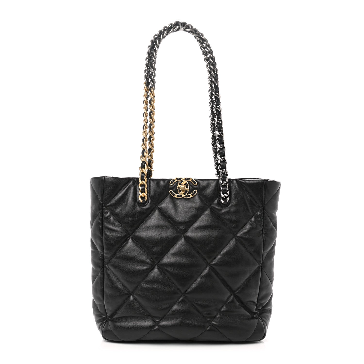 Chanel Lambskin Quilted Chanel 19 Shopping Bag Black 1 of 10