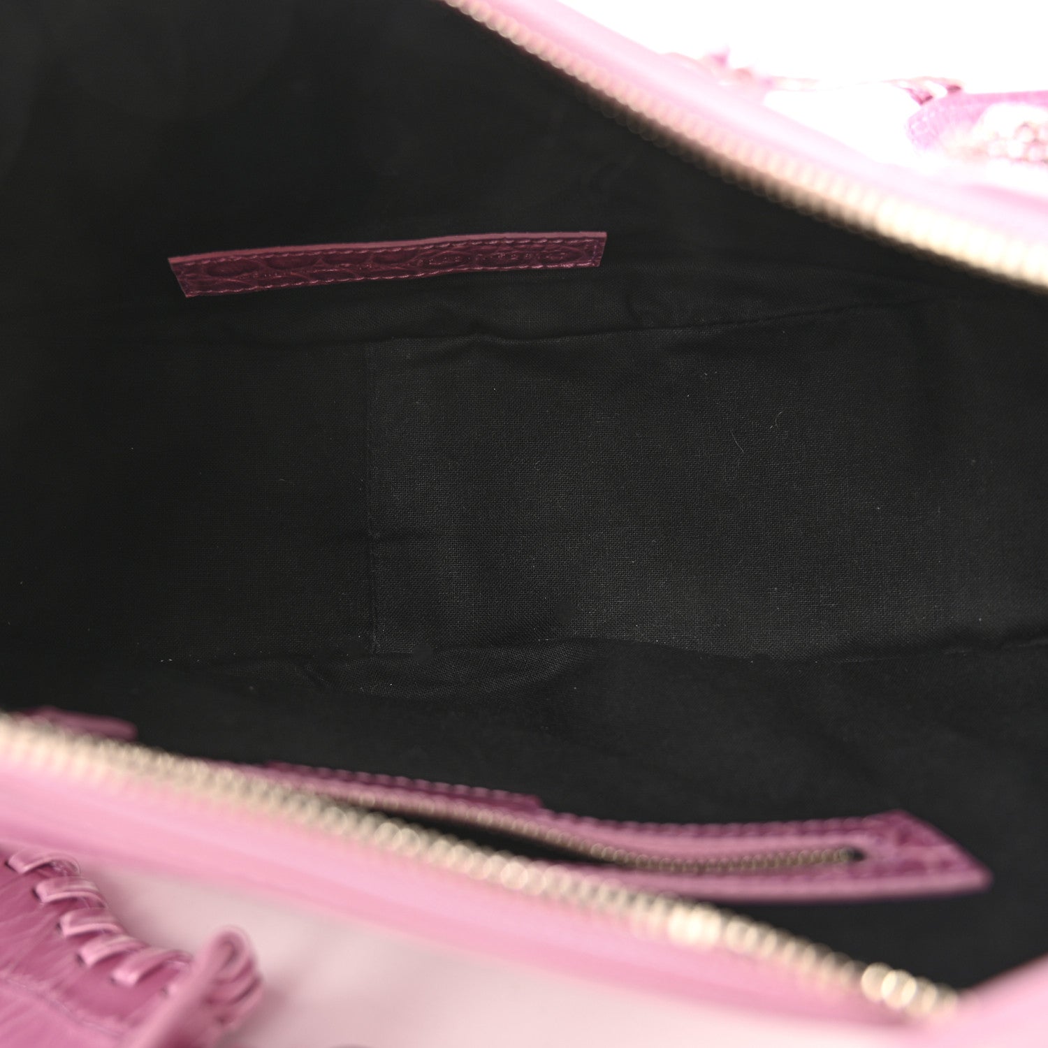 Balenciaga Metallic Extra Supple Calfskin Crystal Crocodile Embossed Small Le Cagole Shoulder Bag Pink 6 of 16