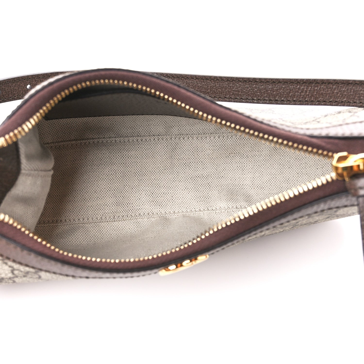 Gucci GG Supreme Monogram Textured Dollar Calfskin Small Ophidia Hobo Beige Ebony New Acero 5 of 12