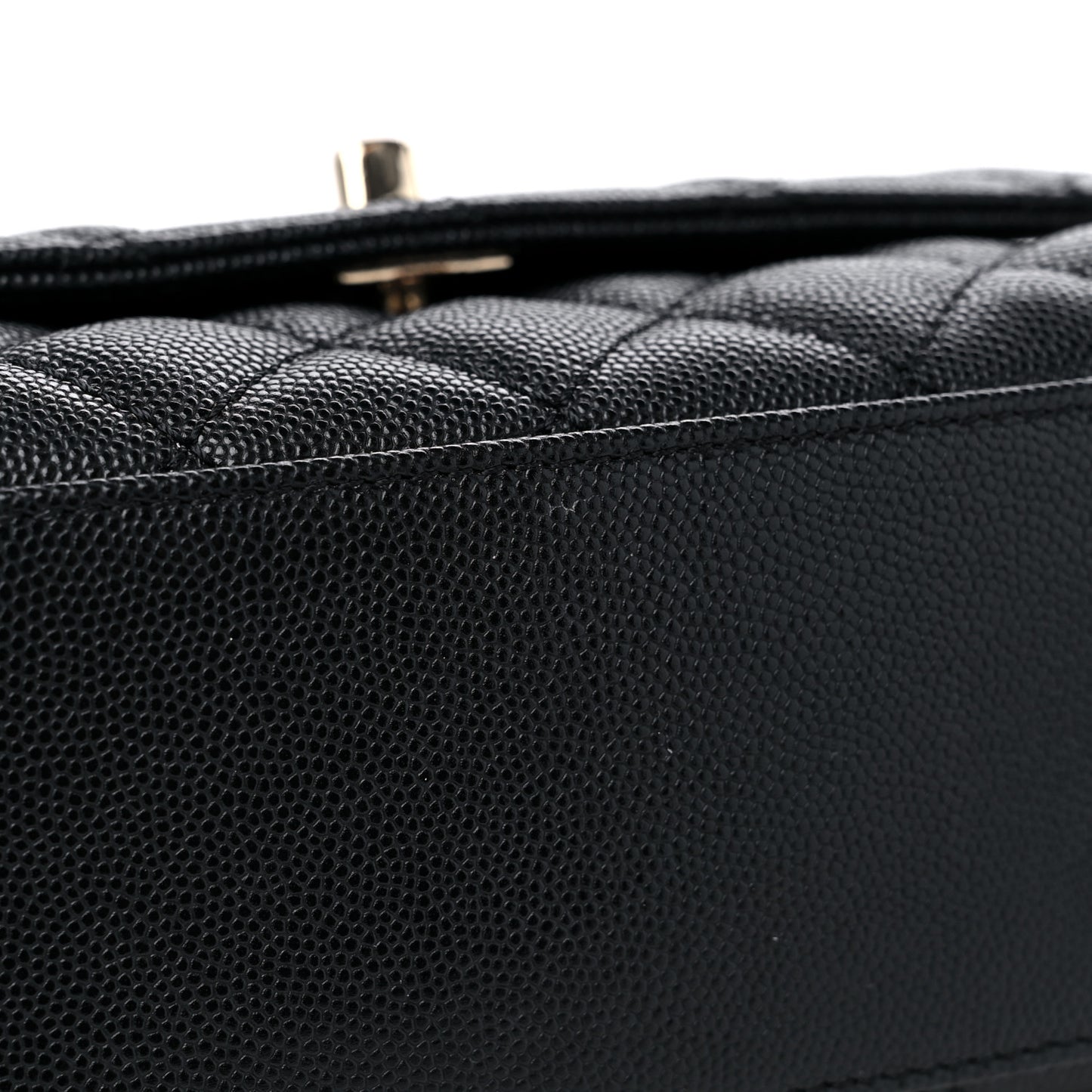 Caviar Quilted Extra Mini Coco Handle Flap Black